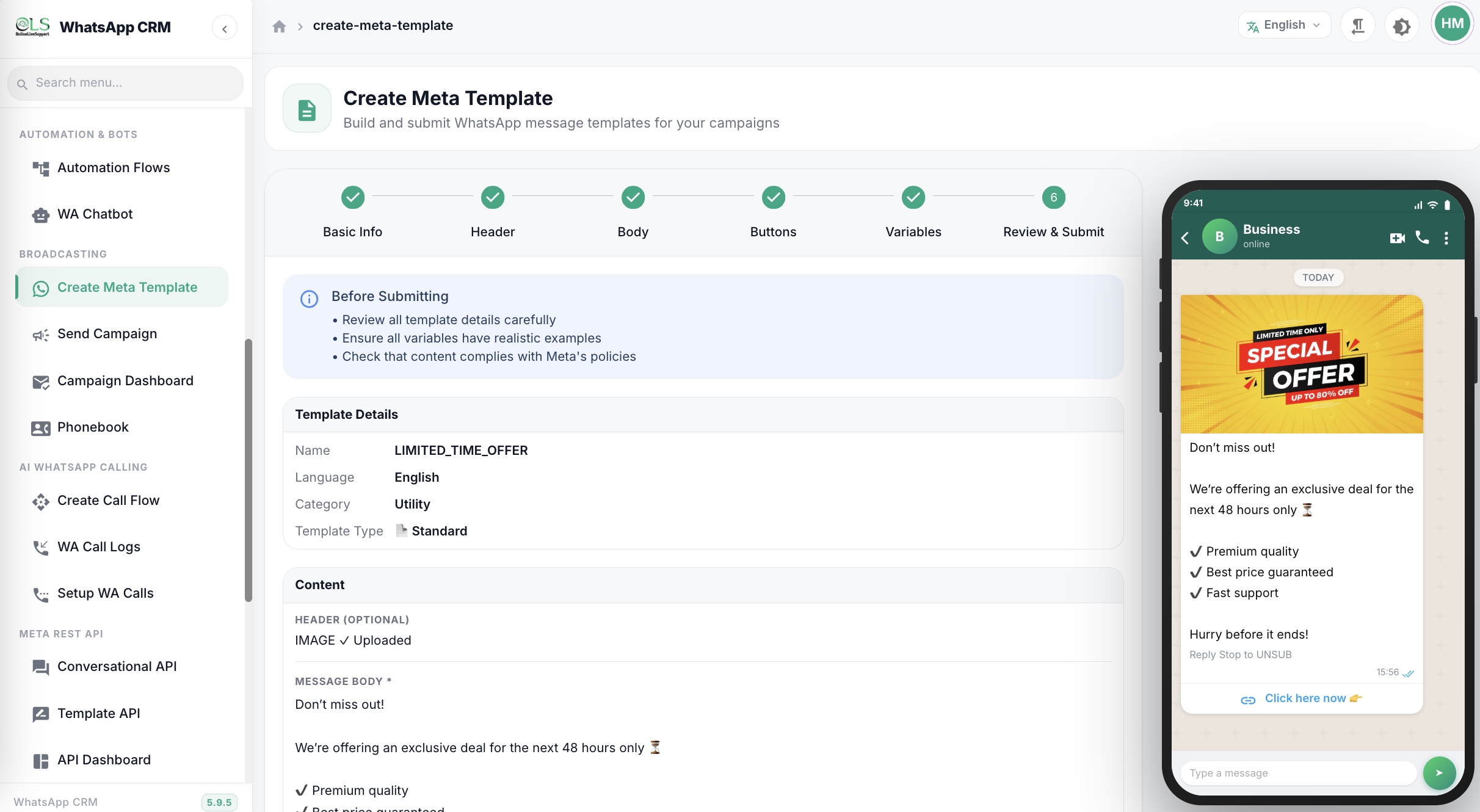 Create Template Message WhatsApp Indonesia
