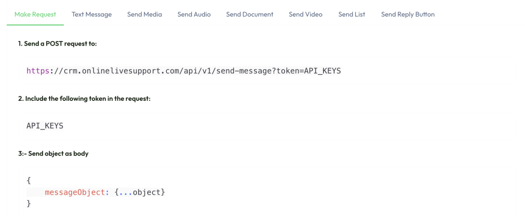 steps to send message