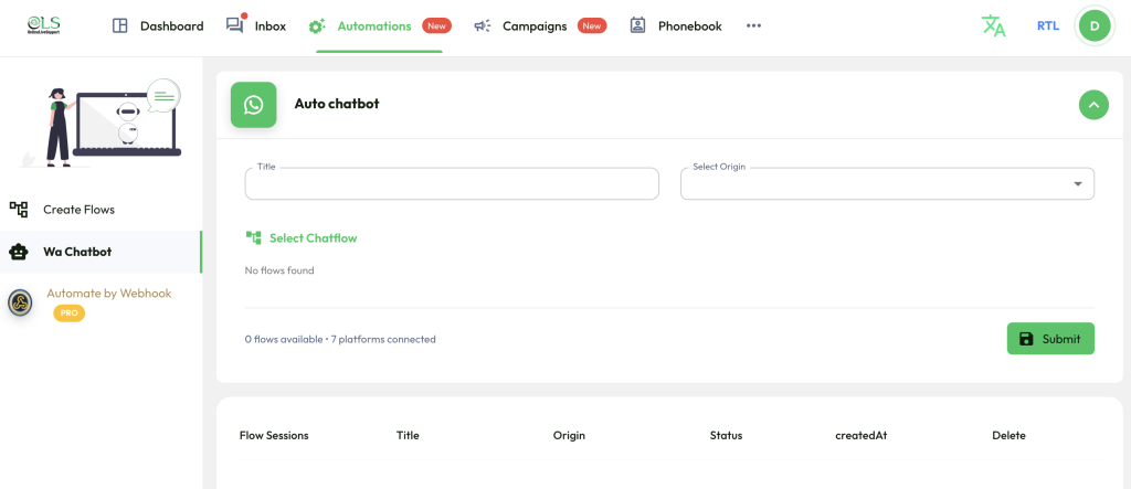 how to create a whatsapp chatbot